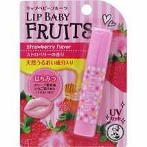 Lip Baby fruits ลิปมัน กลิ่นสตอเบอรี่ มี UV กันแดด จาก Mentholatum