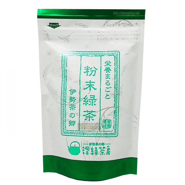 อิเซะชา isecha Greentea ชาเขียวมัทฉะ รสชาติหอมอร่อยที่สุด จากญี่ปุ่นแท้ 100%  ซองใหญ่ 100 กรัม  ชงได้ 200 แก้ว