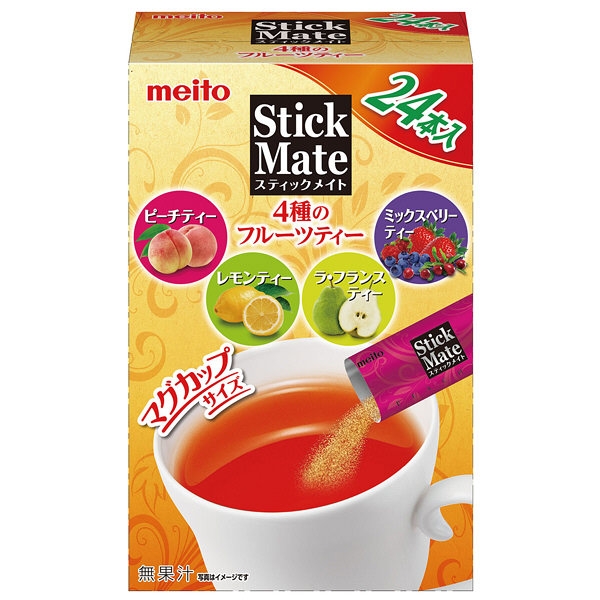 Stick Mate Fruit Tea 4 Flavoured ผงชารสผลไม้ มี 4 รส (บรรจุ 24 ซองเล็ก)