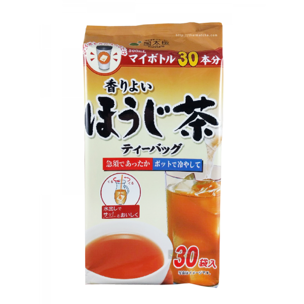 ชาโฮจิ ชนิด teabag ชงร้อน-เย็นได้ สำหรับใส่กระติกน้ำ 500ml กลิ่มหอม ดื่มง่ายสดชื่น