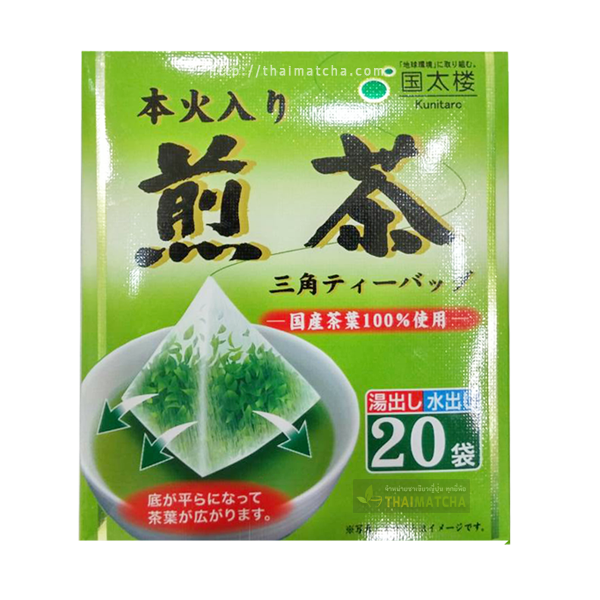 Kunitaro  Sencha   ชาเขียวเซนฉะ  แบบซองปิรามิด Tea bag บรรจุ 20 ซอง